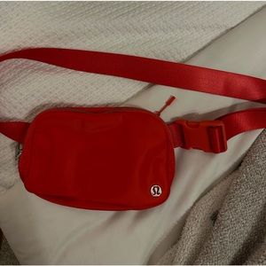 Brand new never worn Red Lululemon belt bag